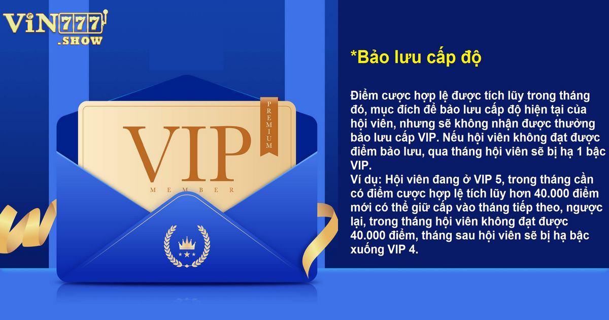 Đặc quyền Vip Vin777 có thời hạn không